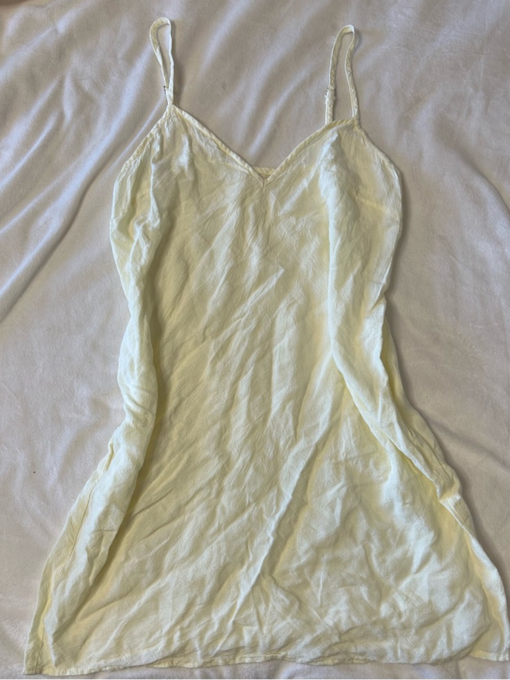 baby yellow long tank top! adjustable straps!